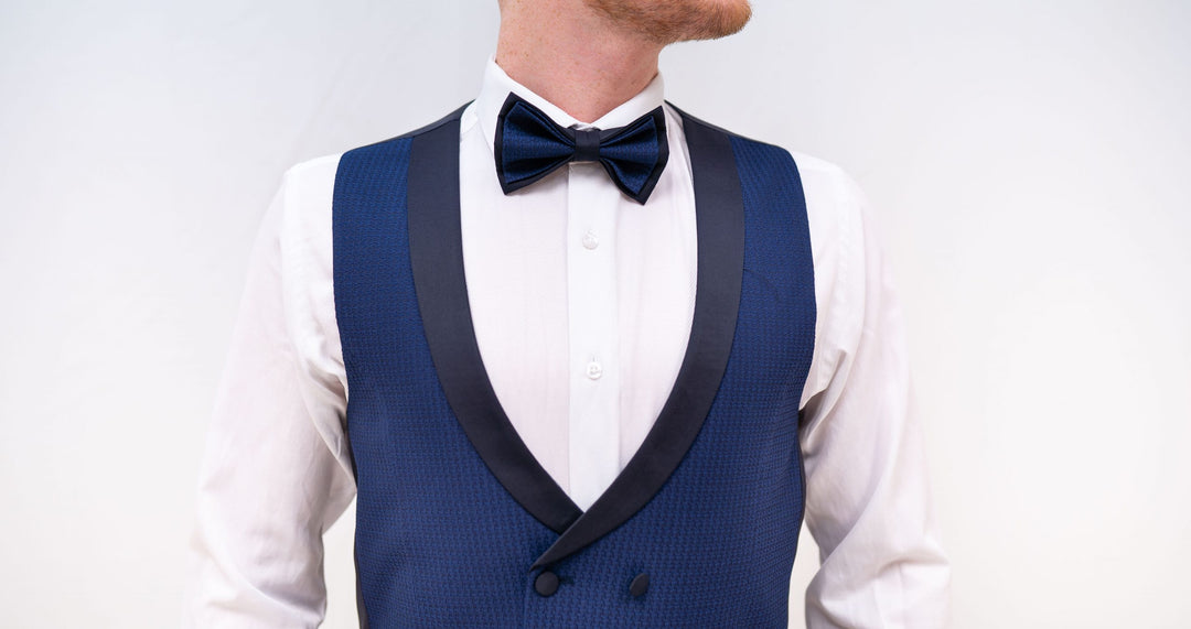 Navy Tuxedo With Contrasting Lapel