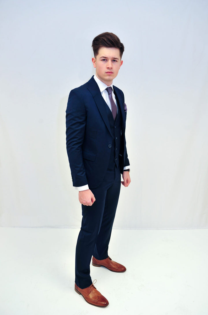 Jack Doyle Royal Blue Suit With Single Breasted Waistcoat