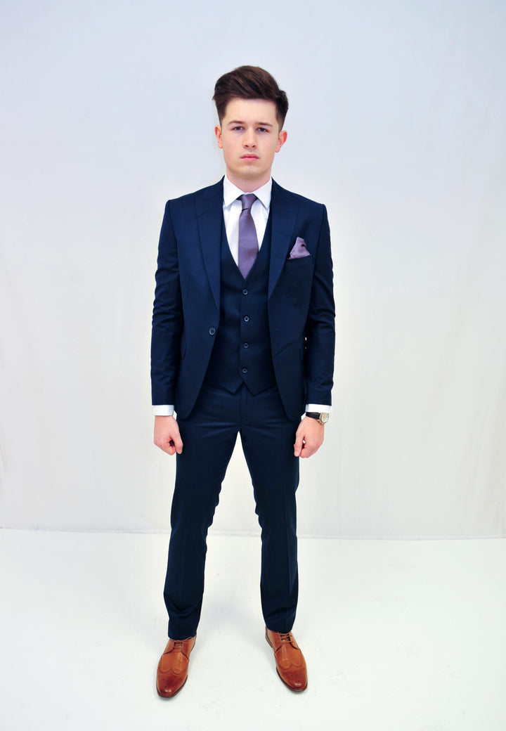 Jack Doyle Royal Blue Suit With Single Breasted Waistcoat