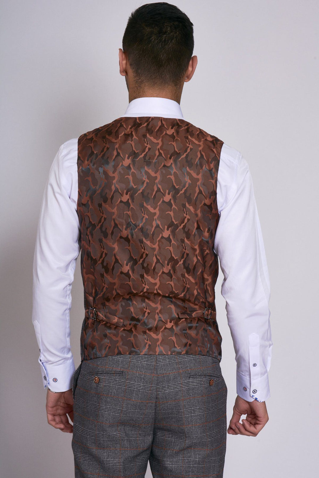 Jenson Grey Check Suit With Double Breasted Waistcoat