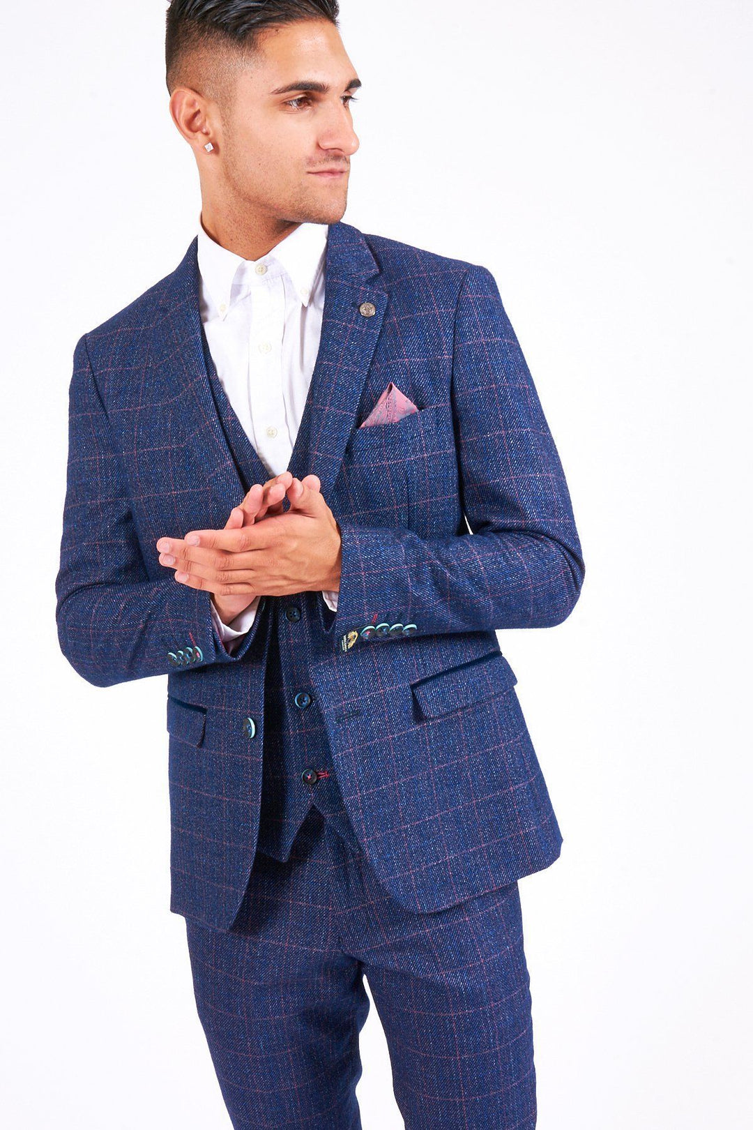 Harry Indigo Tweed Check Blazer