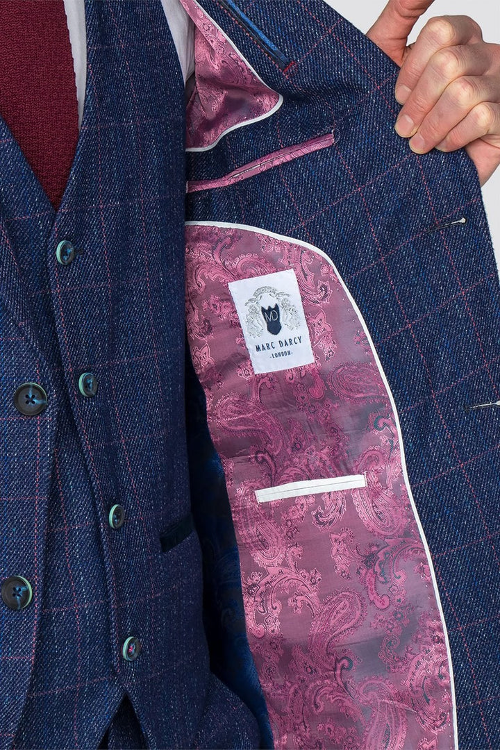 Harry Indigo Tweed Check Blazer