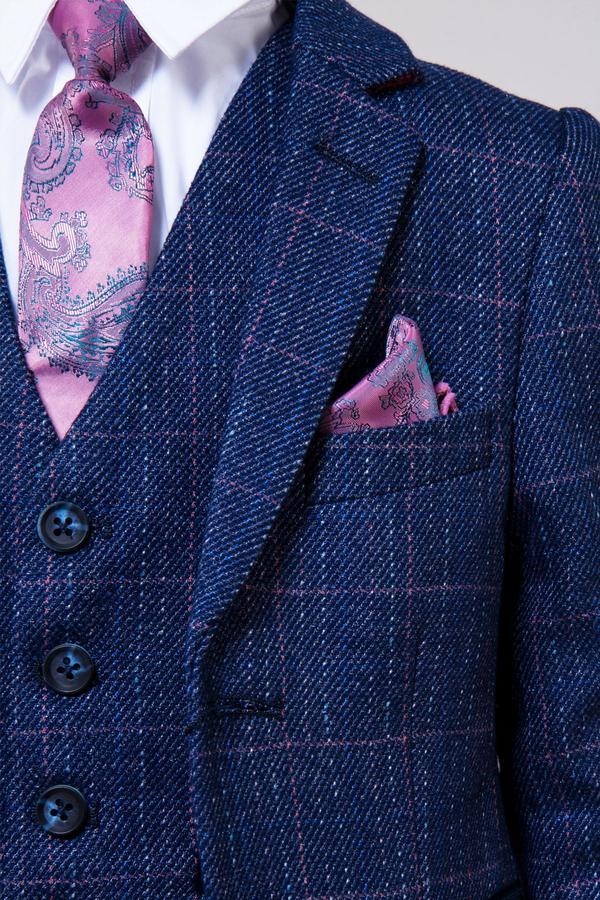 Harry Indigo Tweed Check Blazer