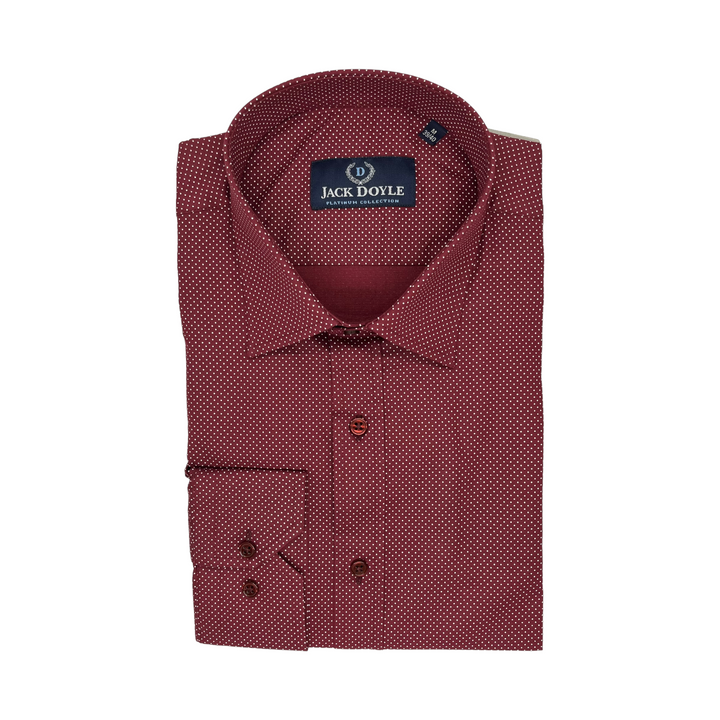 Burgundy Polka Dot Shirt