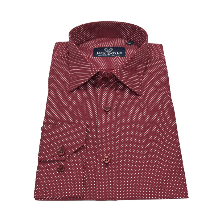 Burgundy Polka Dot Shirt