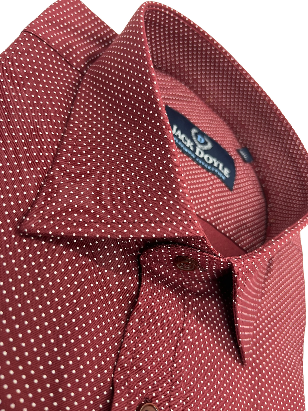 Burgundy Polka Dot Shirt