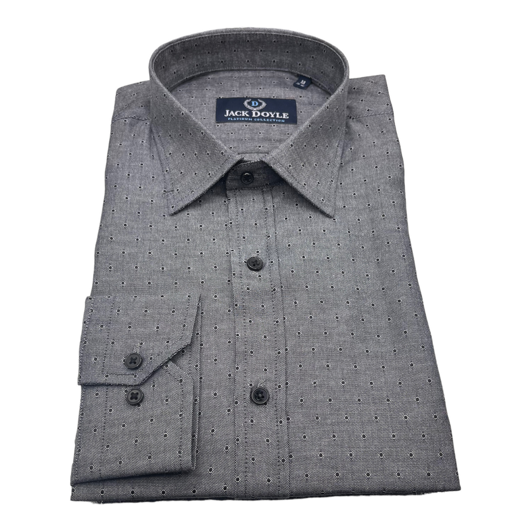 Dark Grey Circle Print Shirt