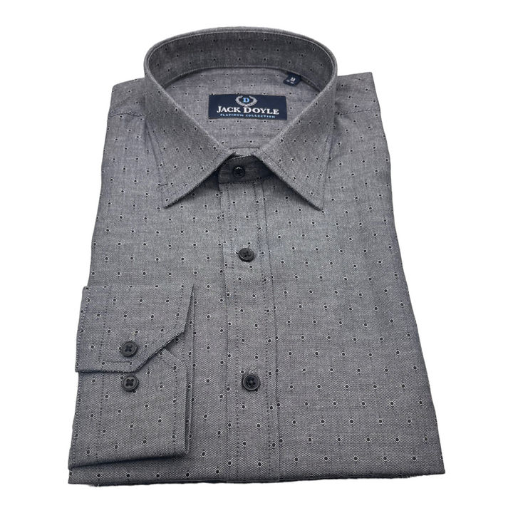 Dark Grey Circle Print Shirt