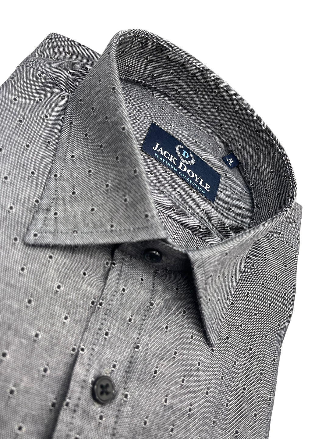 Dark Grey Circle Print Shirt
