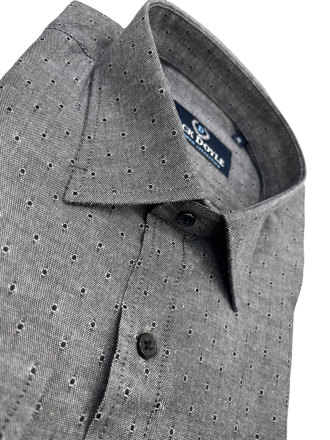 Dark Grey Circle Print Shirt