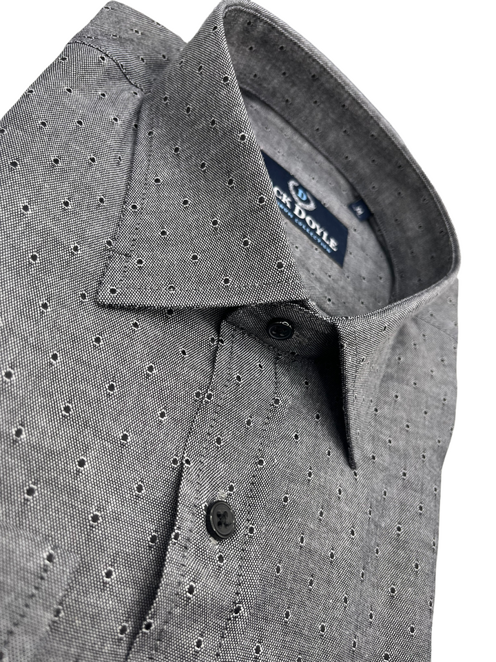 Dark Grey Circle Print Shirt