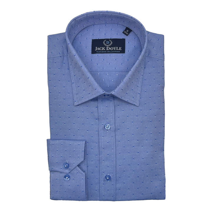 Diamond Print Blue Shirt