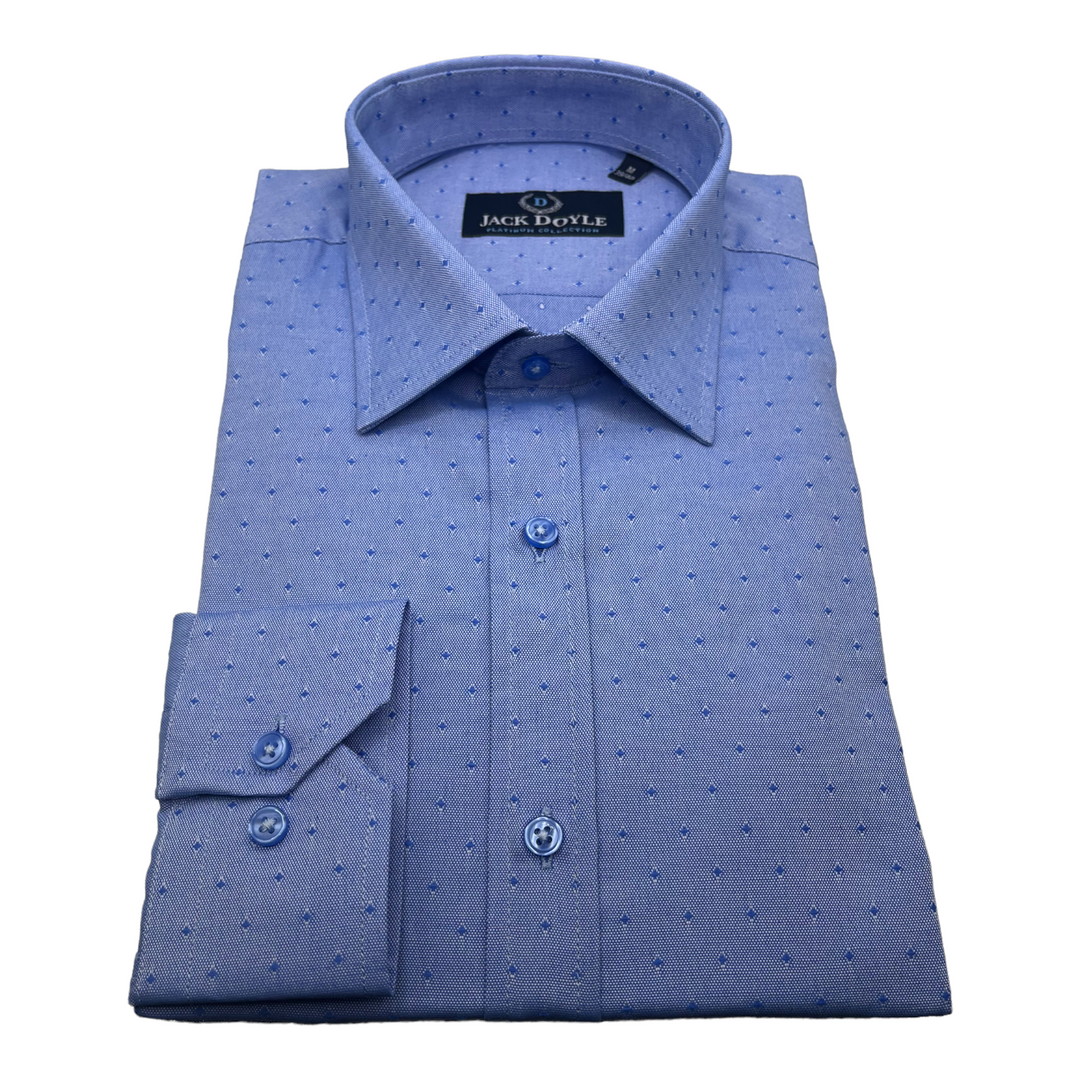 Diamond Print Blue Shirt