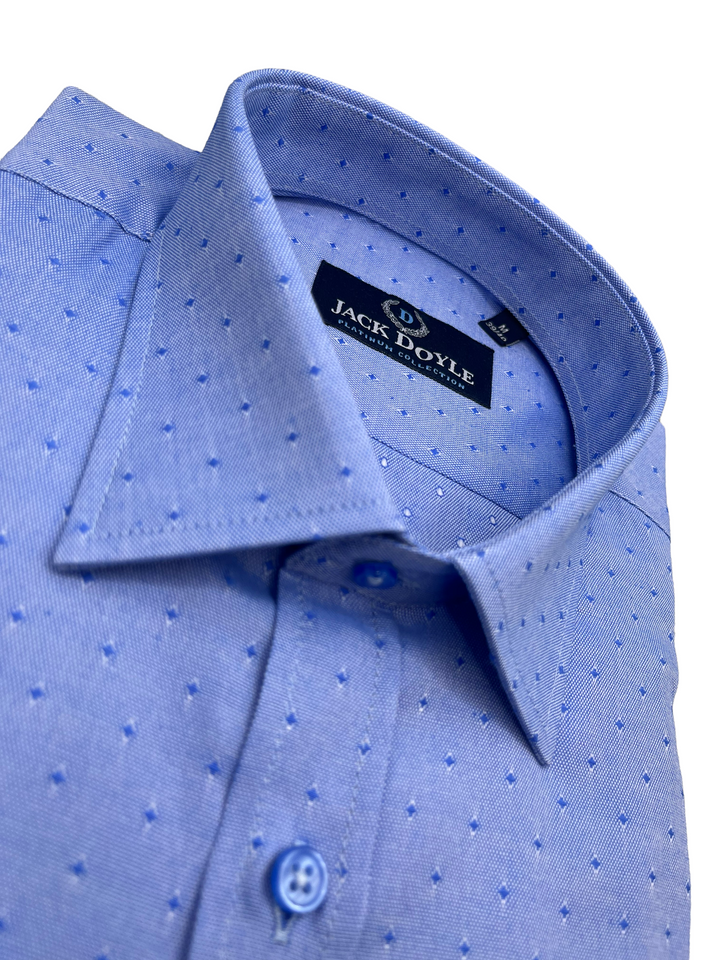 Diamond Print Blue Shirt