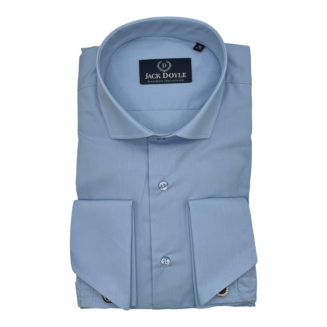 Formal Sky Blue Shirt With French Cuff