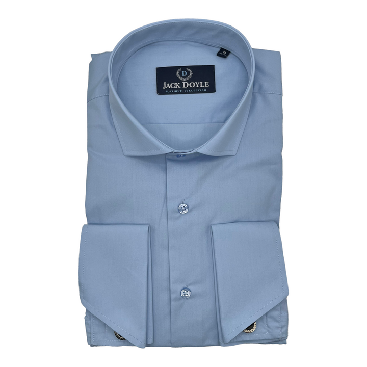 Formal Sky Blue Shirt With French Cuff