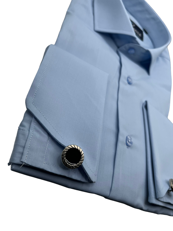 Formal Sky Blue Shirt With French Cuff