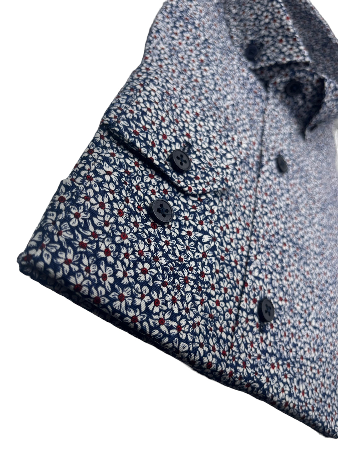 Jack Doyle Navy Button Down Collar Floral Print Shirt
