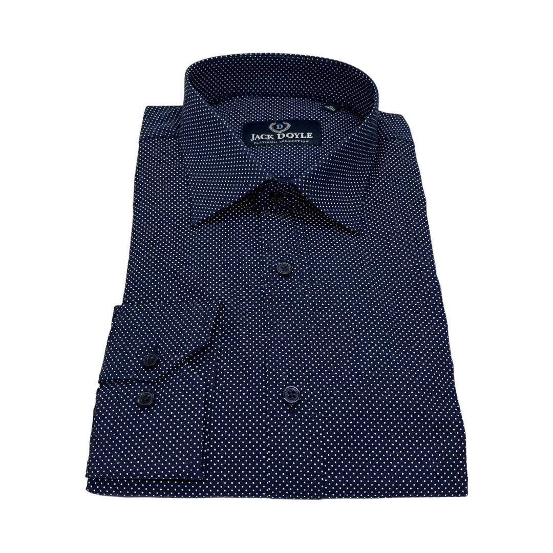 Navy Polka Dot Shirt
