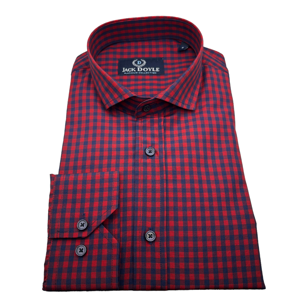 Jack Doyle Navy Red Check Shirt