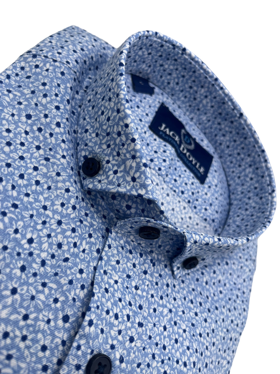 Jack Doyle Sky Blue Button Down Collar Floral Print Shirt