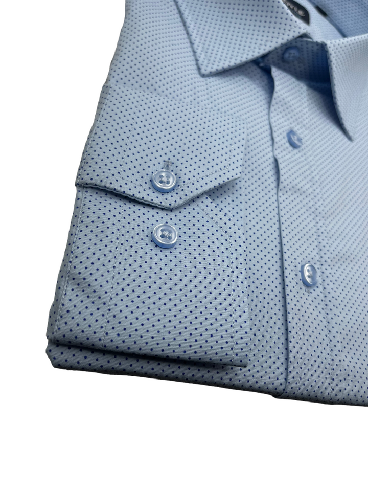 Sky Blue Polka Dot Shirt