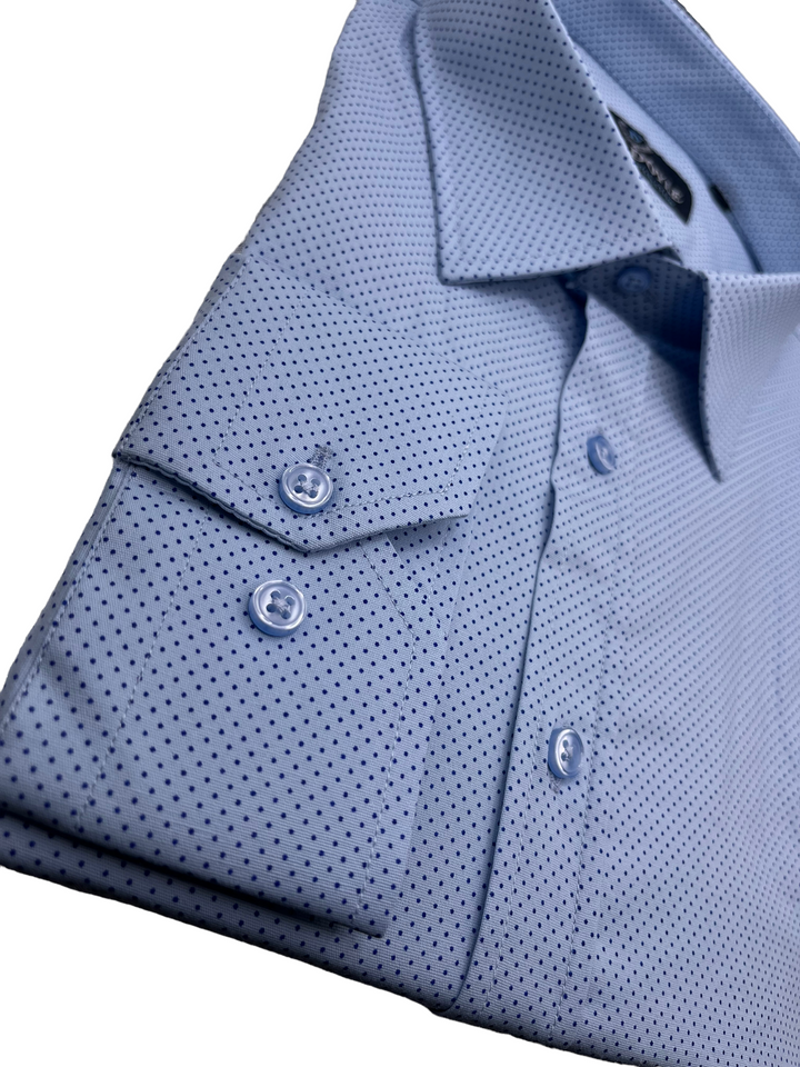 Sky Blue Polka Dot Shirt