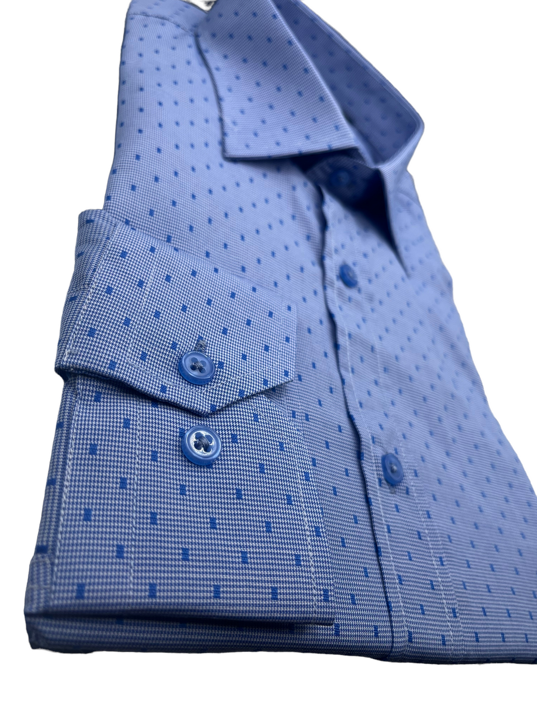 Square Print Blue Shirt