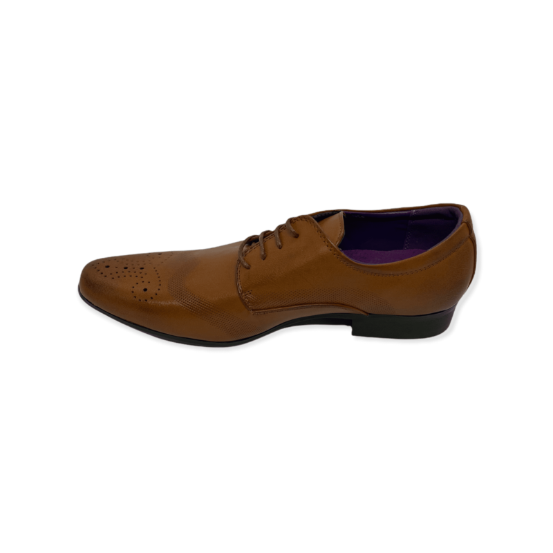 MOO3 Tan Derby Brogue Shoe