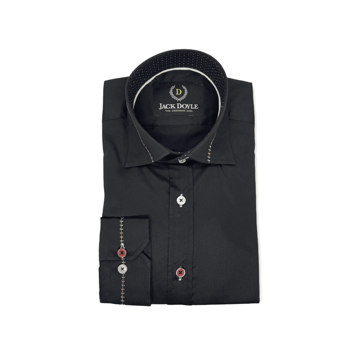 Casual Black Shirt With Trim