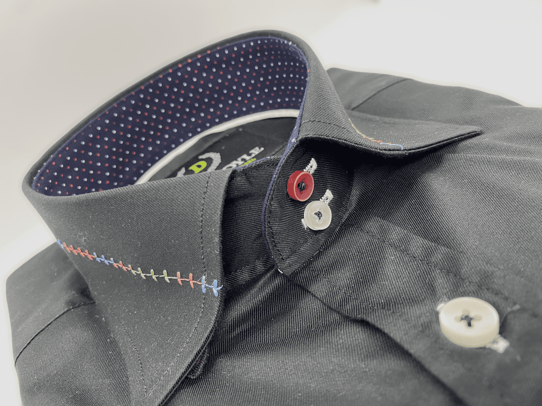 Casual Black Shirt With Trim