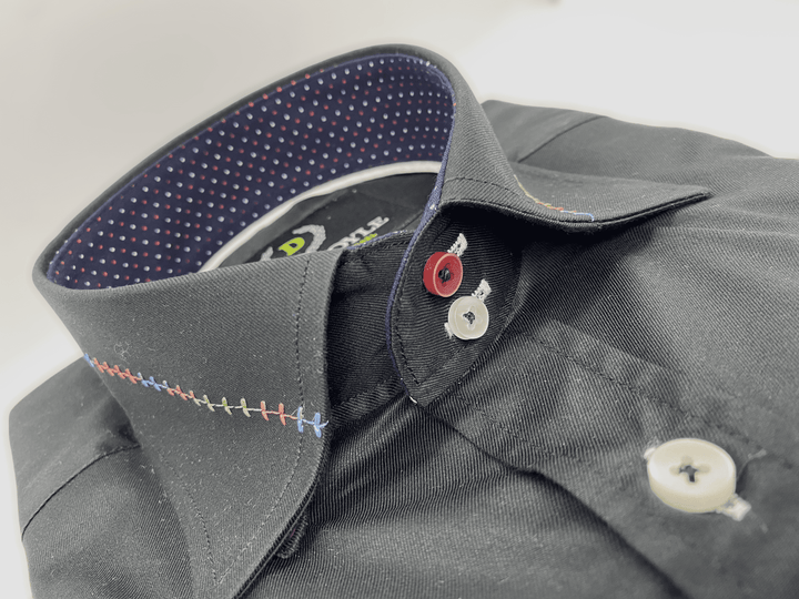 Casual Black Shirt With Trim