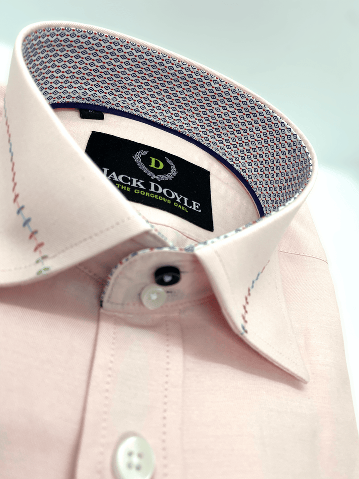 Casual Pink Shirt With Trim