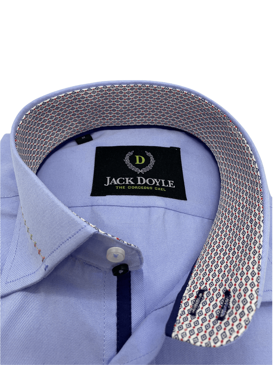 Casual Sky Blue Shirt With Trim