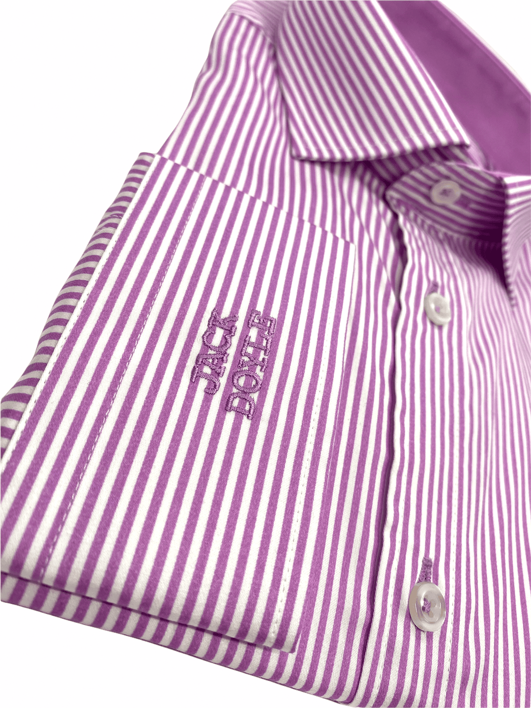 Lilac Striped Shirt With Chest Pocket