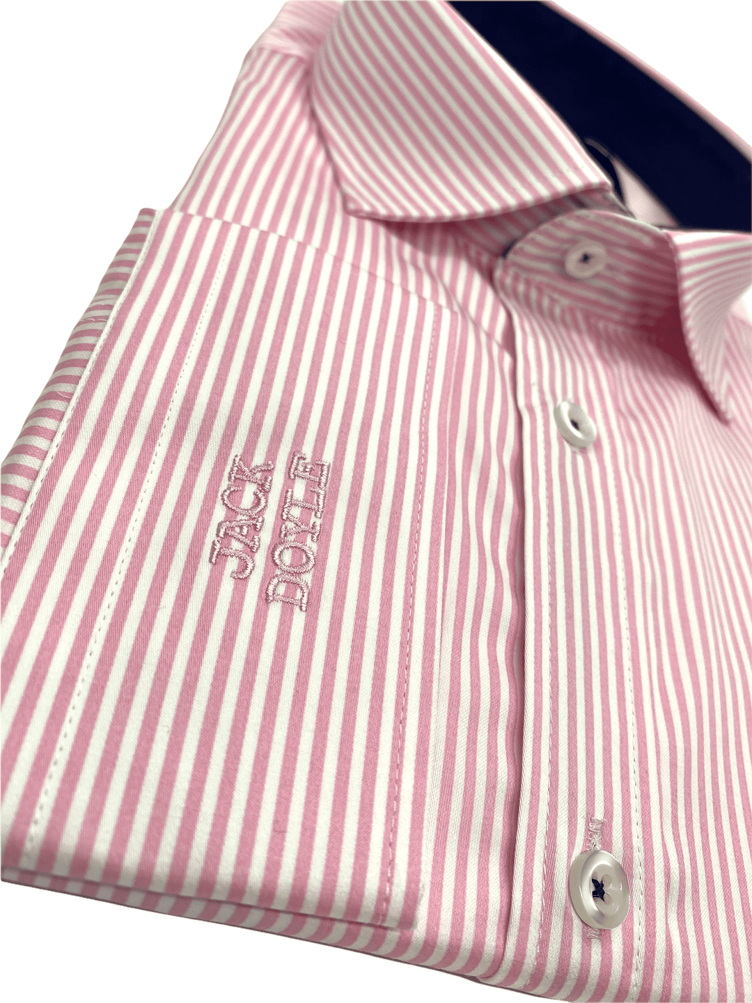 Pink Striped Shirt With Chest Pocket