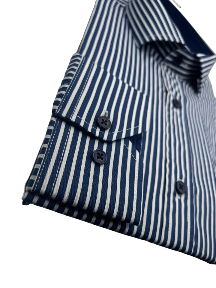 Navy Candy Stripe Shirt