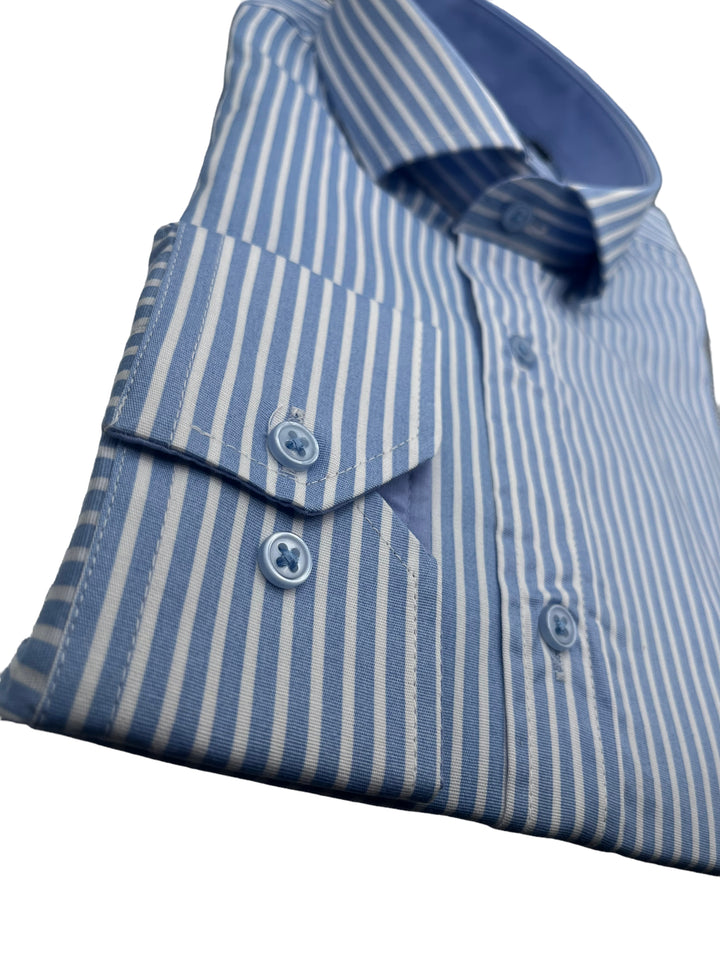 Sky Blue Candy Stripe Shirt