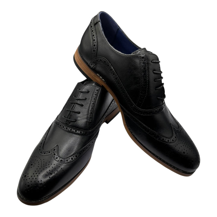 MO50 Black Oxford Brogue Shoe