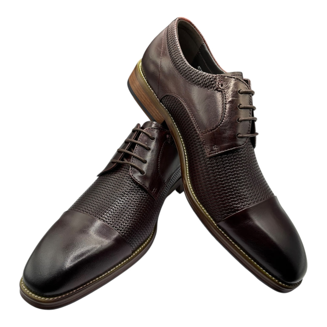 Toller Burgundy Weave Leather Shoe
