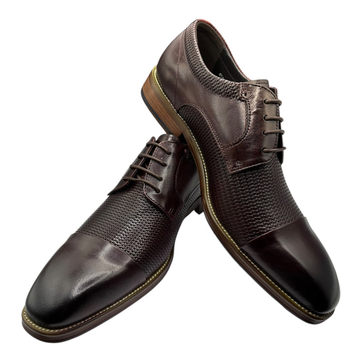 Toller Burgundy Weave Leather Shoe