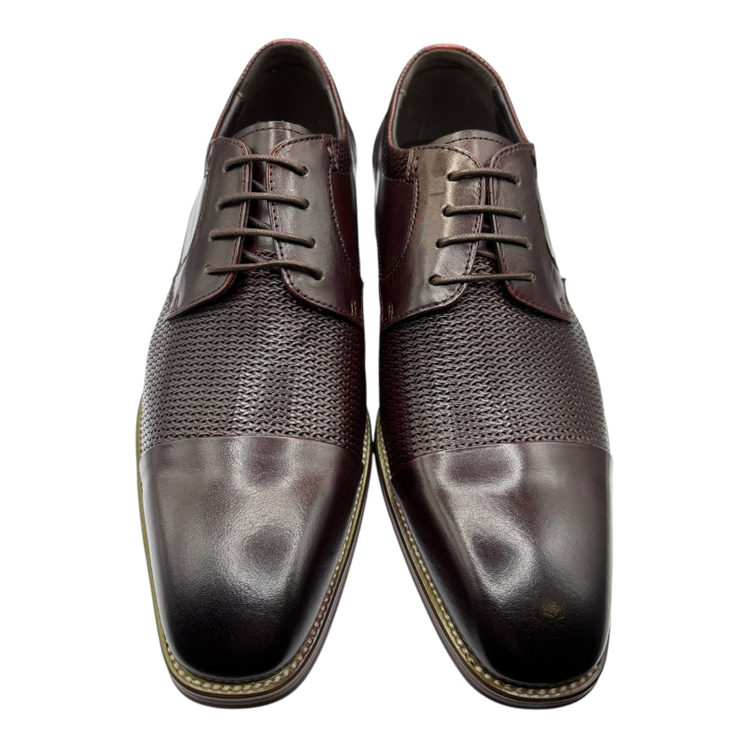 Toller Burgundy Weave Leather Shoe