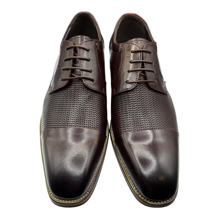 Toller Burgundy Weave Leather Shoe