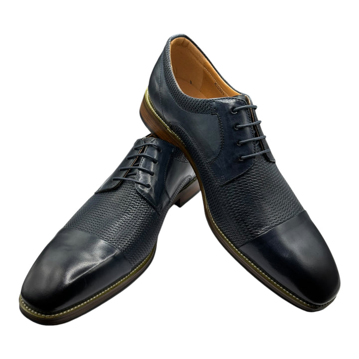 Toller Navy Weave Leather Shoe