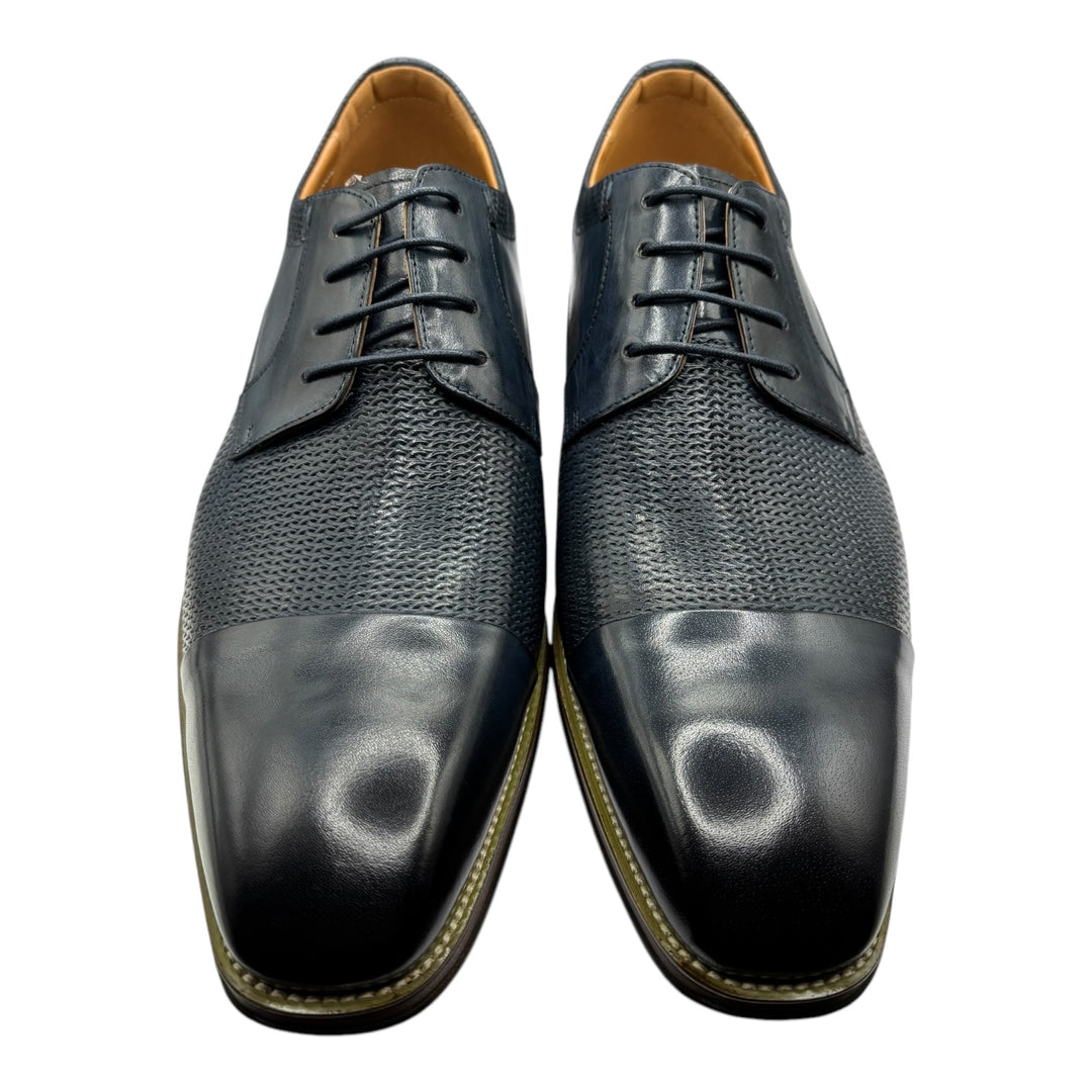 Toller Navy Weave Leather Shoe