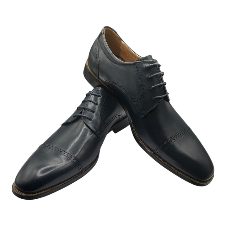 Wentworth Leather Derby Dark Navy Shoe
