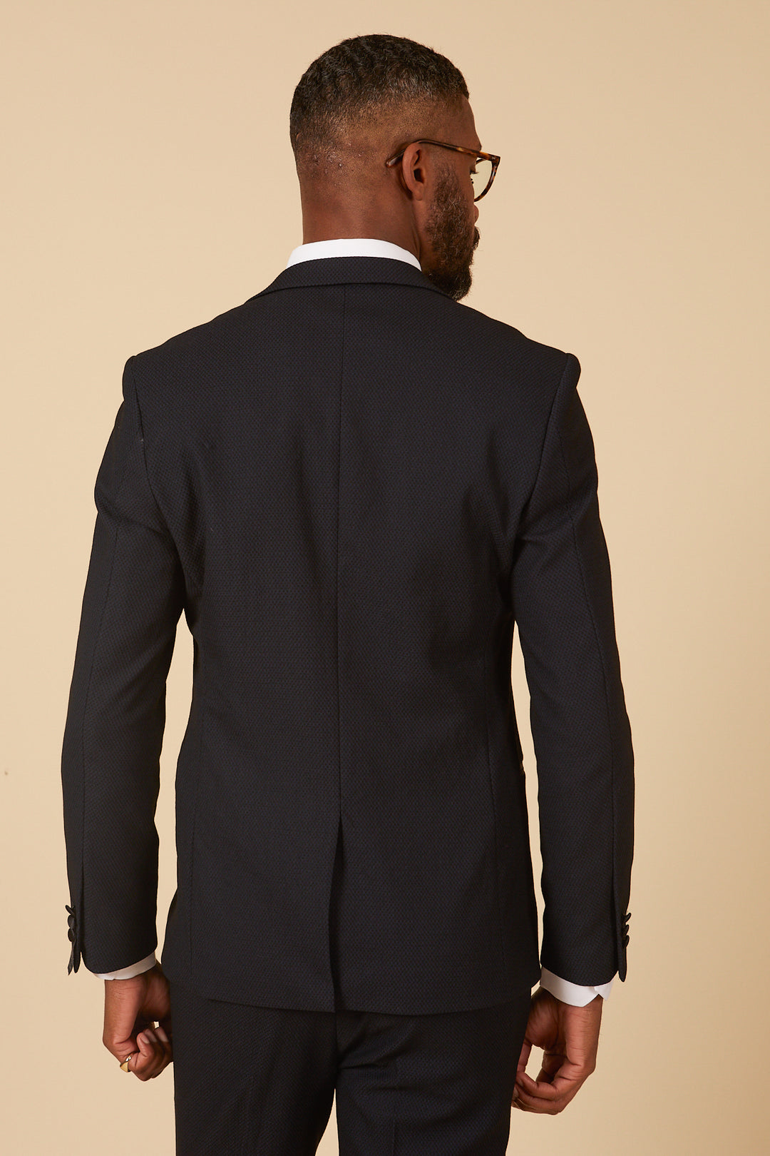 Dalton Navy Tux Lapel Diamond Three Piece Suit