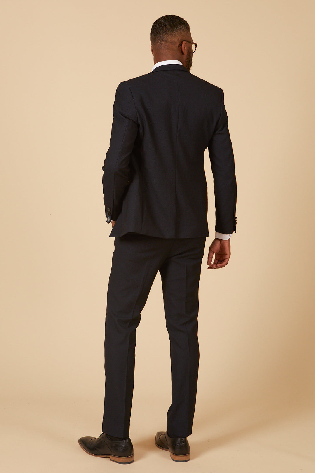 Dalton Navy Tux Lapel Diamond Three Piece Suit