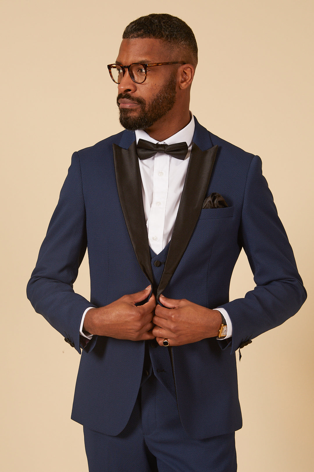 Dalton Royal Blue Tux Lapel Diamond Three Piece Suit