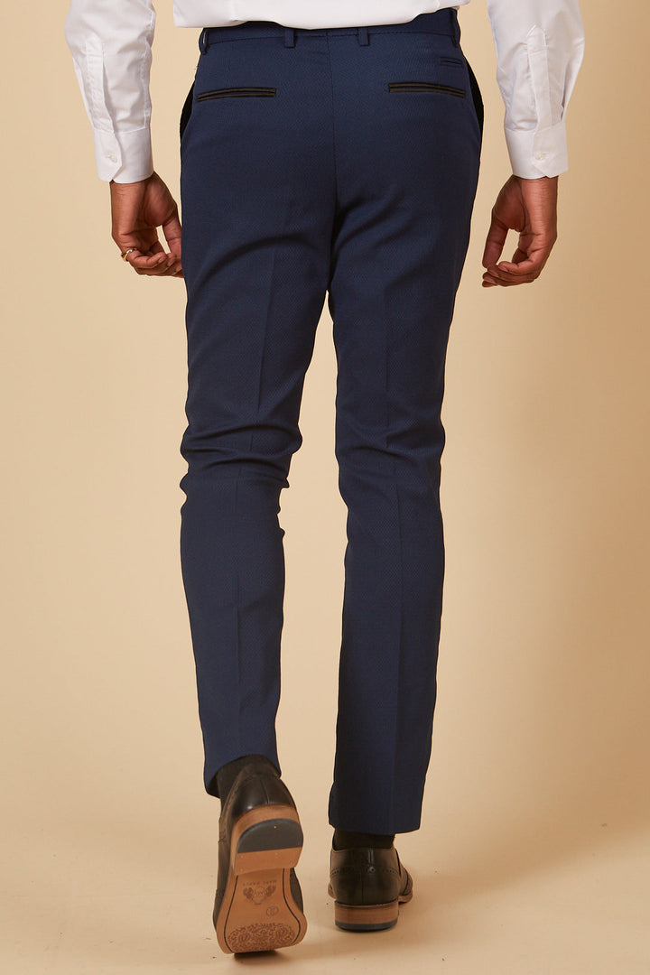 Dalton Royal Blue Tux Lapel Diamond Three Piece Suit
